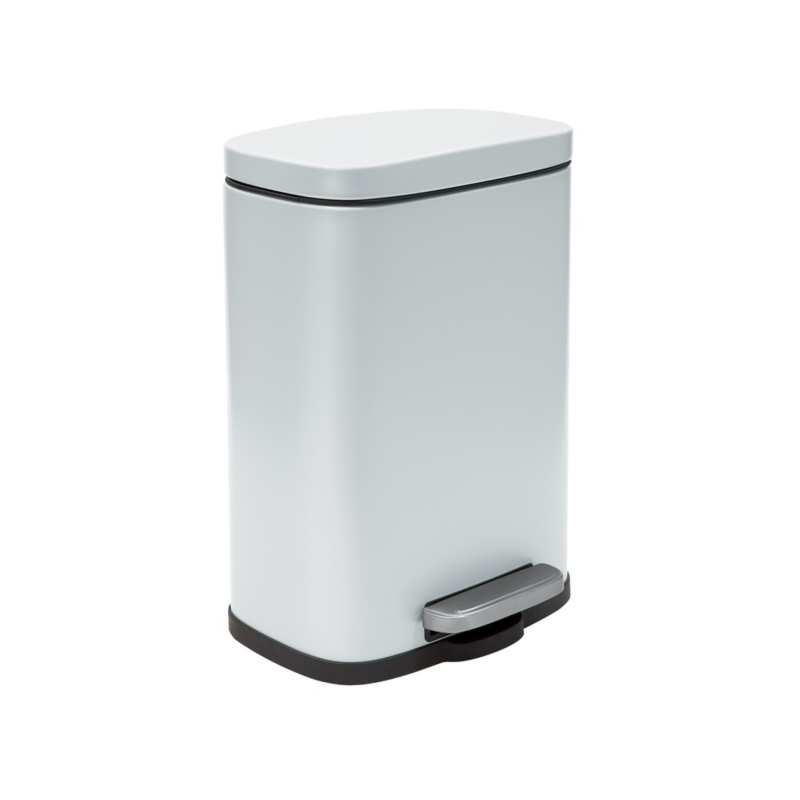 spirella Poubelle à  pédale Acier AKIRA 5L Blanc mat Spirella