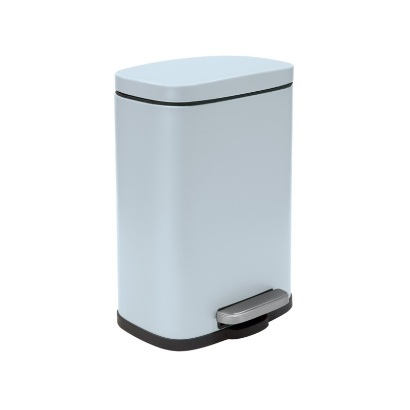 spirella Poubelle à  pédale Acier AKIRA 5L Bleu Glacé mat Spirella