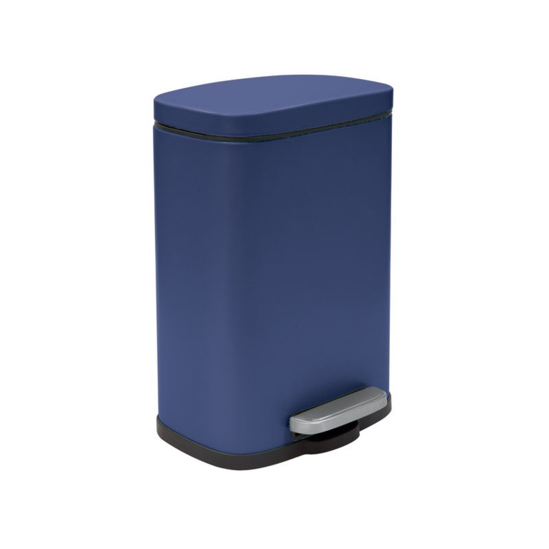 spirella Poubelle à  pédale Acier AKIRA 5L Bleu mat Spirella