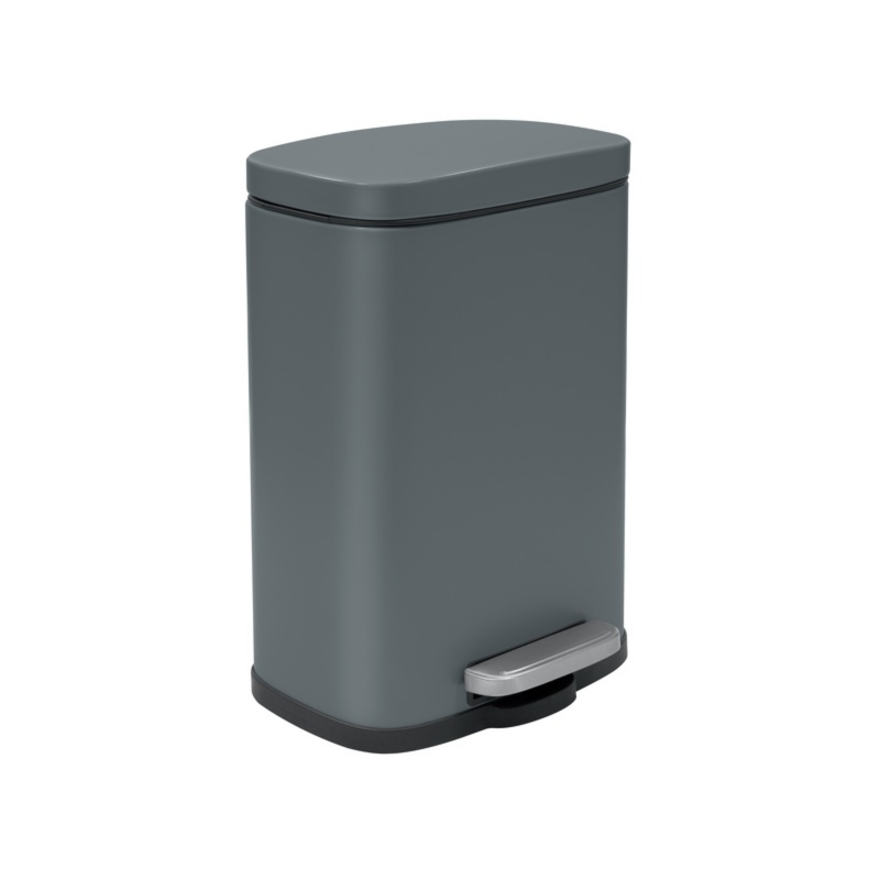 spirella Poubelle à  pédale Acier AKIRA 5L Gris mat Spirella
