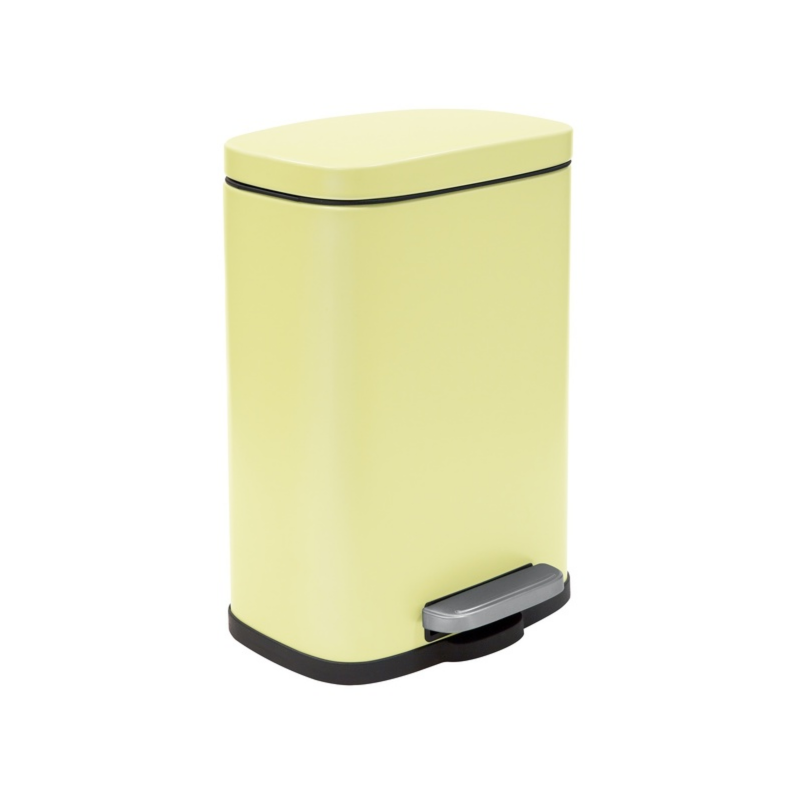 spirella Poubelle à  pédale Acier AKIRA 5L Jaune mat Spirella