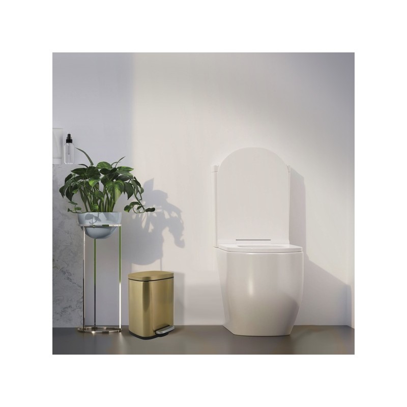 Spirella Poubelle à  Pédale Acier AKIRA 5L Or Brossé Spirella