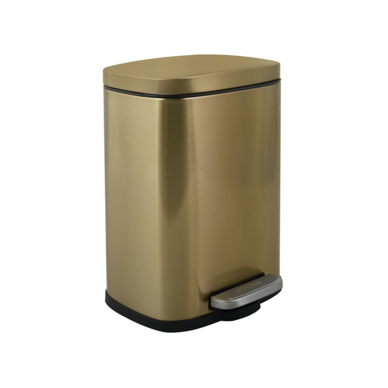 spirella Poubelle à  pédale Acier AKIRA 5L Or Brossé Spirella