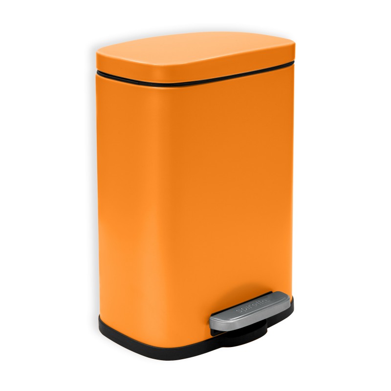spirella Poubelle à  pédale Acier AKIRA 5L Orange mat Spirella