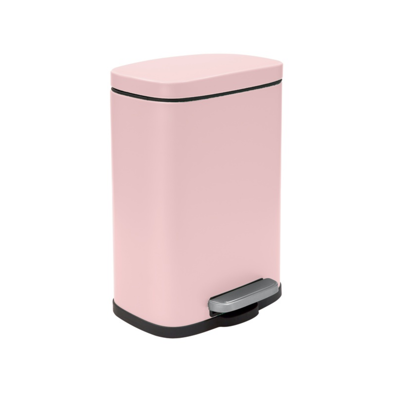 spirella Poubelle à  pédale Acier AKIRA 5L Rose mat Spirella