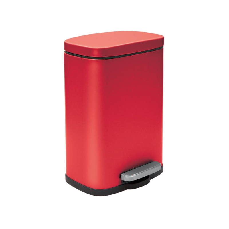 spirella Poubelle à  pédale Acier AKIRA 5L Rouge mat Spirella