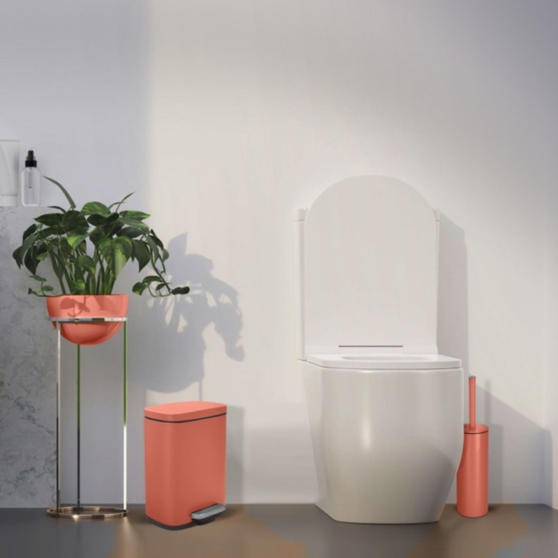 Spirella Poubelle à  Pédale Acier AKIRA 5L Terracotta Mat Spirella