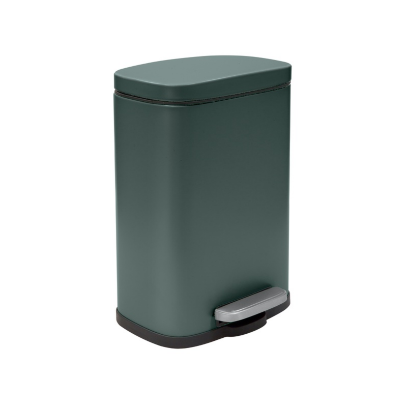 spirella Poubelle à  pédale Acier AKIRA 5L Vert Foncé mat Spirella