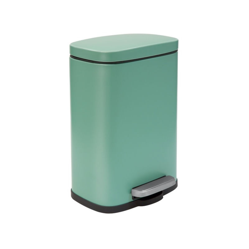 spirella Poubelle à  pédale Acier AKIRA 5L Vert mat Spirella