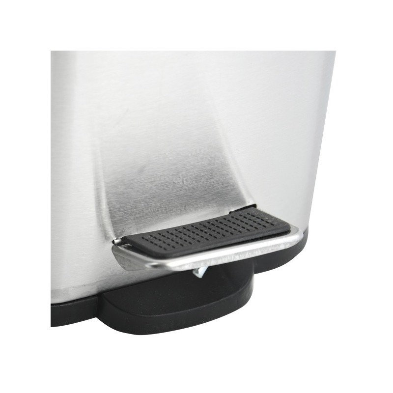 Spirella Poubelle à  Pédale Acier & Bambou ERIK 5L Brossé Spirella