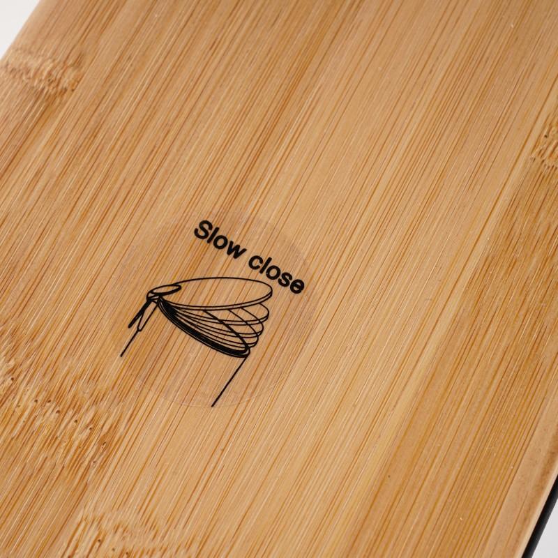 Spirella Poubelle à  Pédale Acier & Bambou ERIK 5L Brossé Spirella