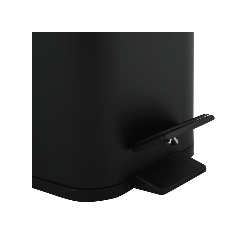 Spirella Poubelle à  Pédale Acier ERIK 5L Noir Mat Spirella