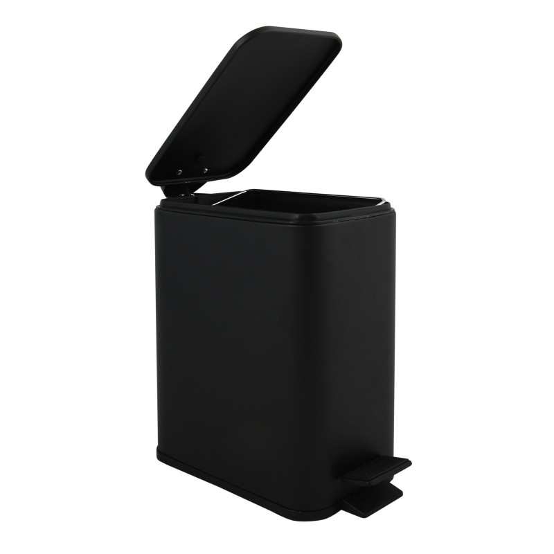 Spirella Poubelle à  Pédale Acier ERIK 5L Noir Mat Spirella