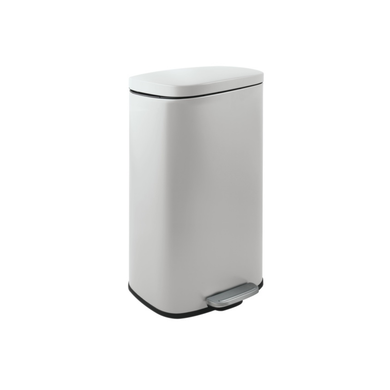 spirella Poubelle à  pédale de cuisine Acier AKIRA 30L Blanc mat Spirella
