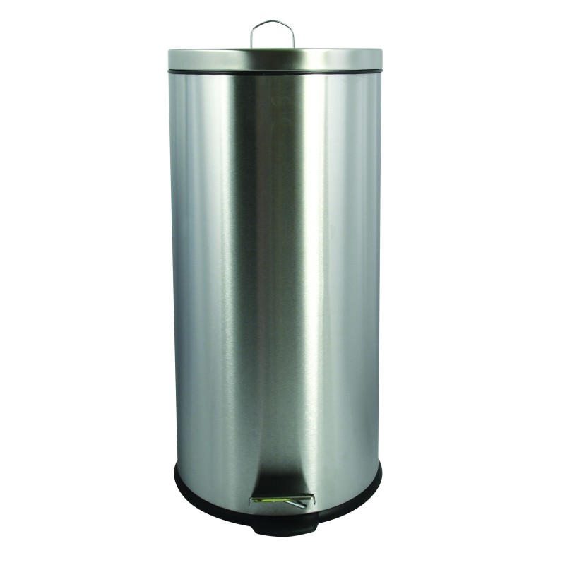Spirella Poubelle à Pédale De Cuisine Inox 30L Gris MSV
