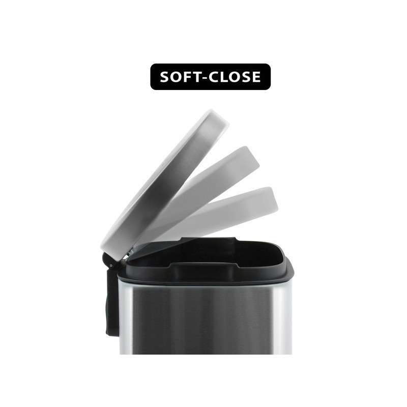 Spirella Poubelle à  Pédale Inox AKIRA 12L Brossé Spirella