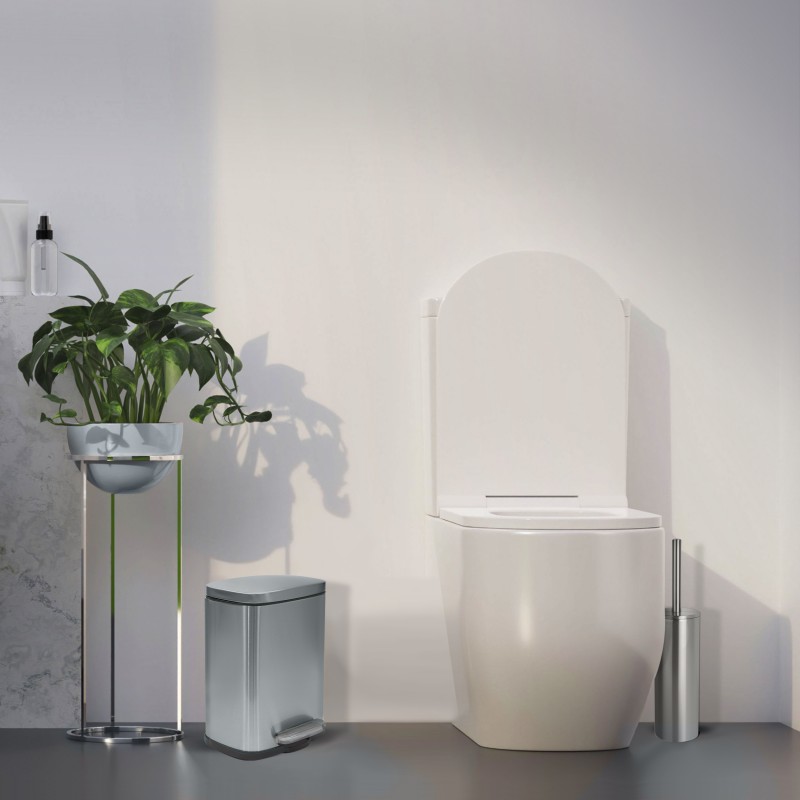 Spirella Poubelle à  Pédale Inox AKIRA 5L Brossé Spirella