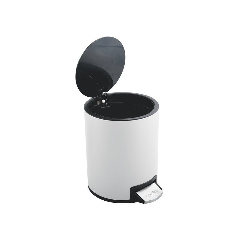 Spirella Poubelle à  Pédale Inox RIKU 3L Blanc Mat Spirella
