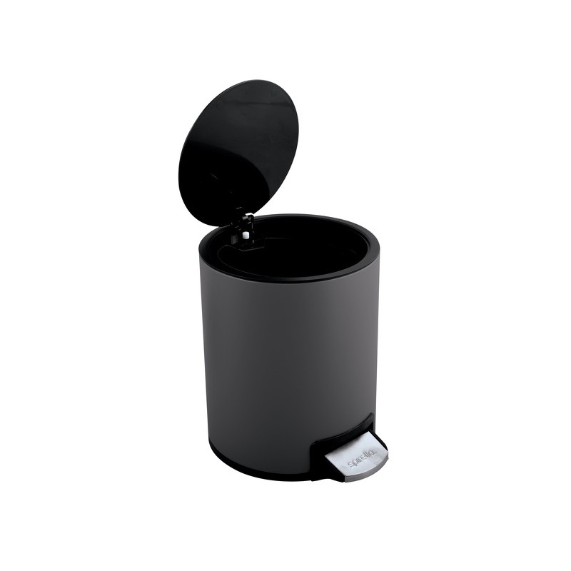 Spirella Poubelle à  Pédale Inox RIKU 3L Gris Mat Spirella