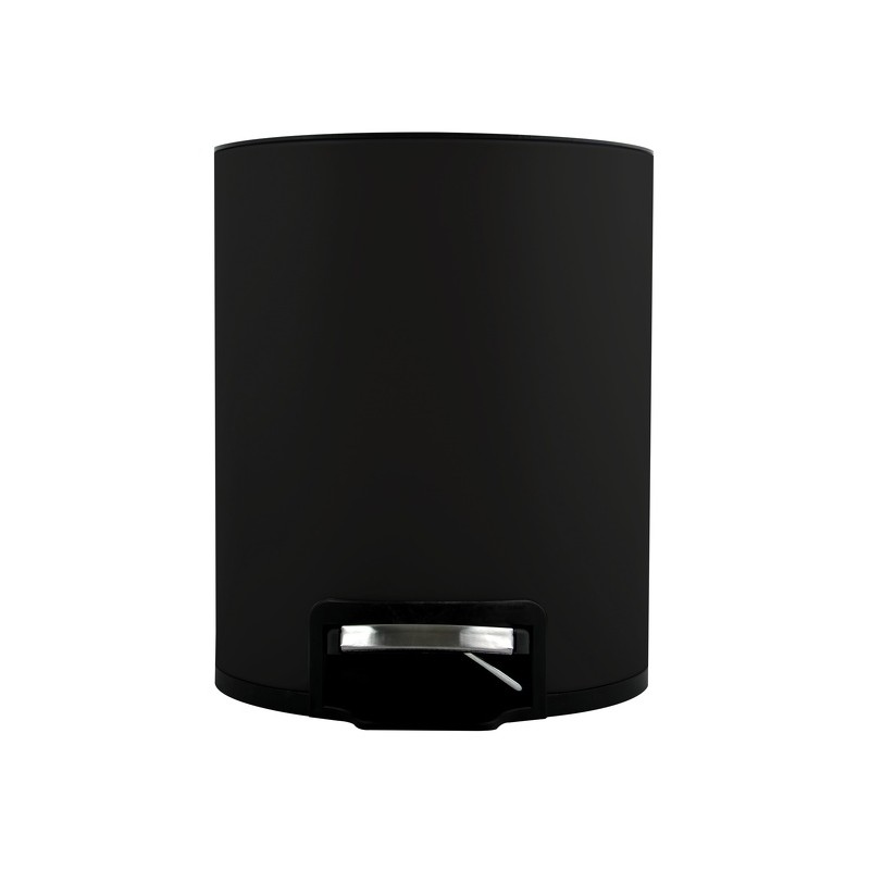 Spirella Poubelle à  Pédale Inox RIKU 3L Noir Mat Spirella