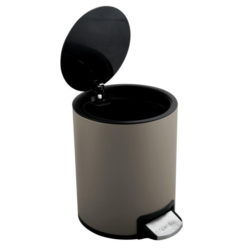 Spirella Poubelle à  Pédale Inox RIKU 3L Taupe Mat Spirella