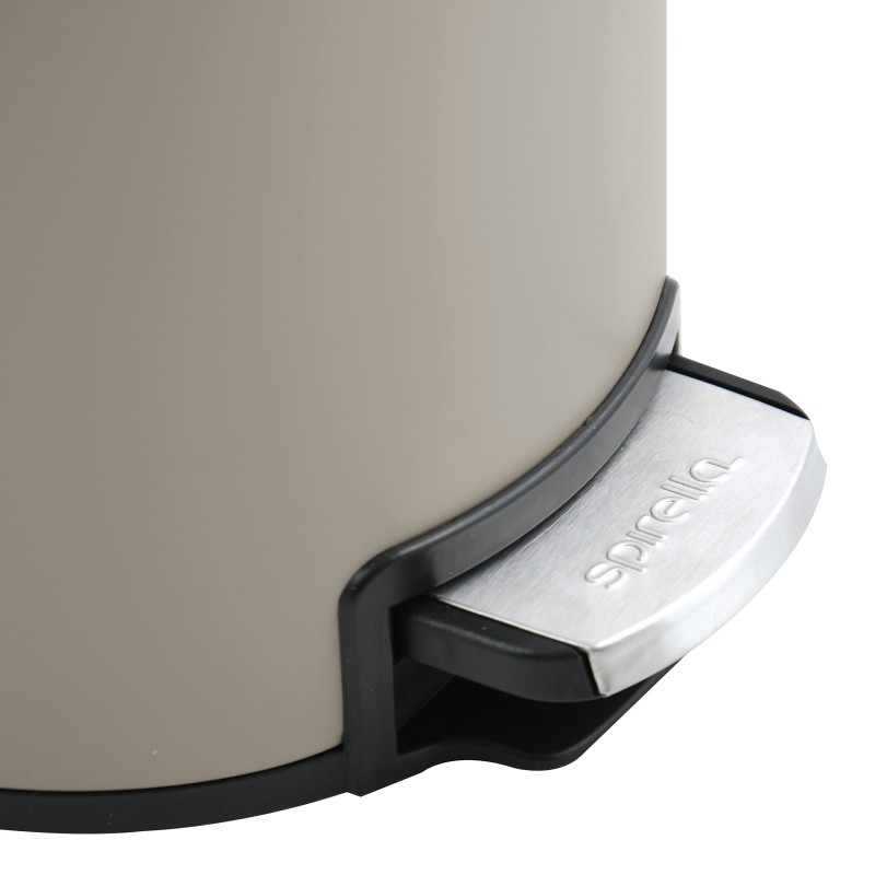 Spirella Poubelle à  Pédale Inox RIKU 3L Taupe Mat Spirella
