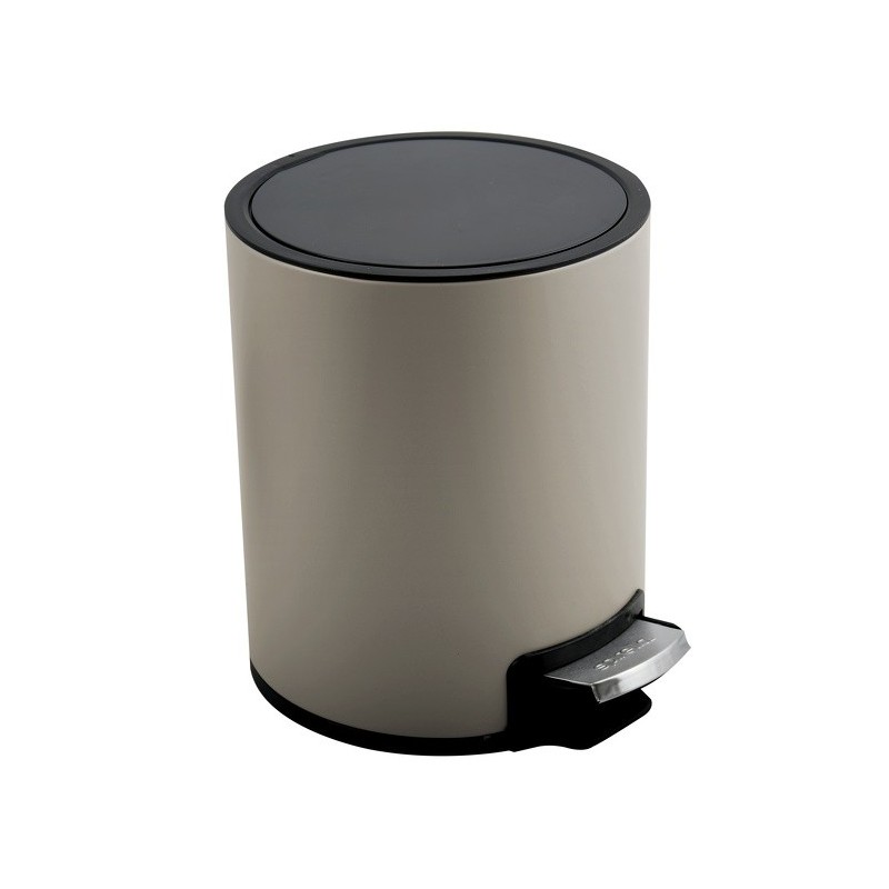 spirella Poubelle à  pédale Inox RIKU 3L Taupe mat Spirella