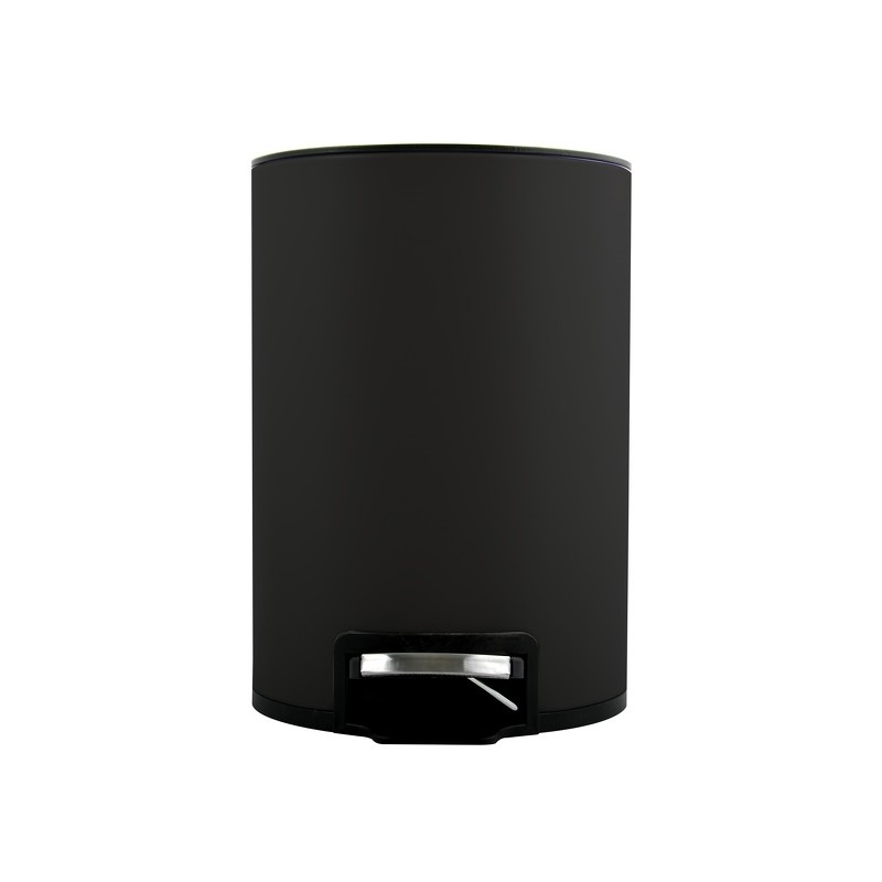 Spirella Poubelle à  Pédale Inox RIKU 5L Noir Mat Spirella