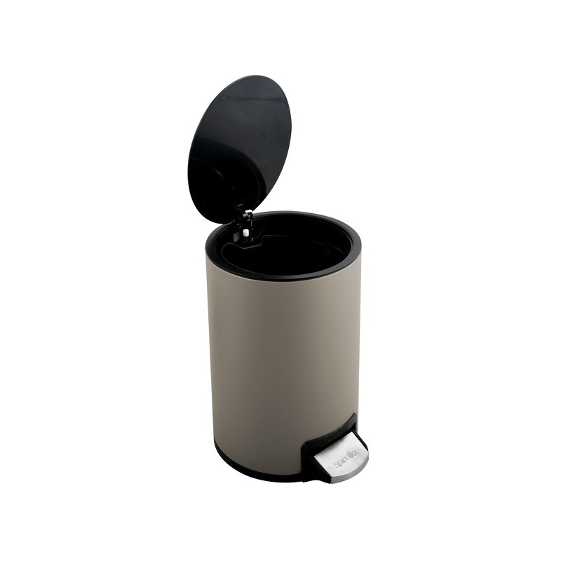 Spirella Poubelle à  Pédale Inox RIKU 5L Taupe Mat Spirella