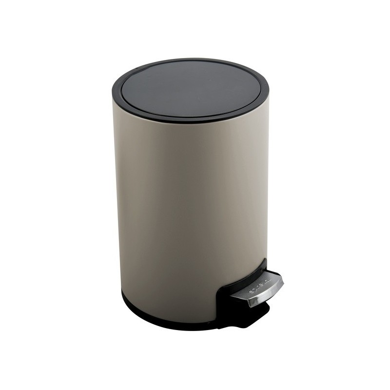 spirella Poubelle à  pédale Inox RIKU 5L Taupe mat Spirella