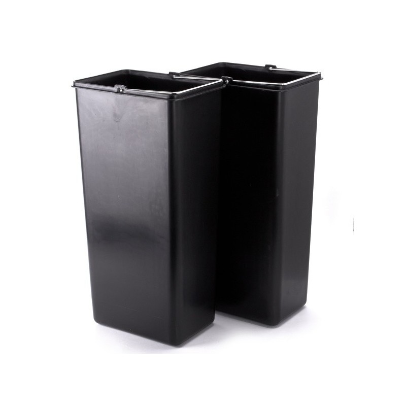 Spirella Poubelle à  Pédale Tri Sélectif Inox 2x20L Brossé MSV