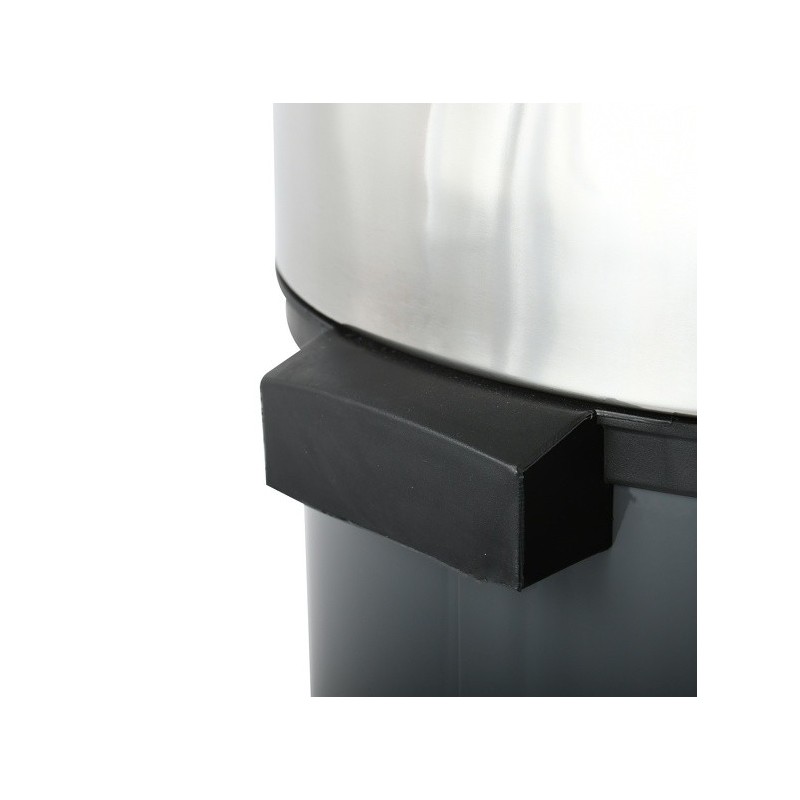 Spirella Poubelle Touch Inox 30L Gris Anthracite MSV