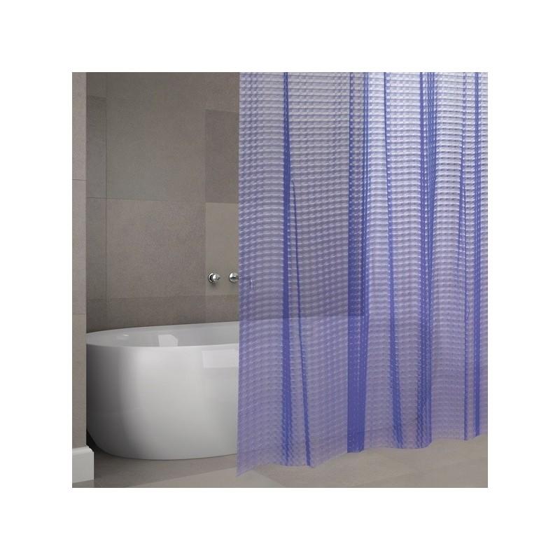 spirella Rideau de douche EVA 3D 180x200cm QUALITà PREMIUM Violet - Anneaux inclus MSV