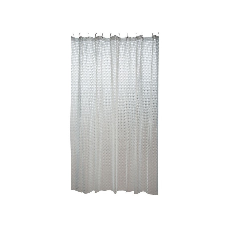 Spirella Rideau De Douche EVA BOMBAY 180x200cm QUALITà PREMIUM Transparent - Anneaux Inclus MSV