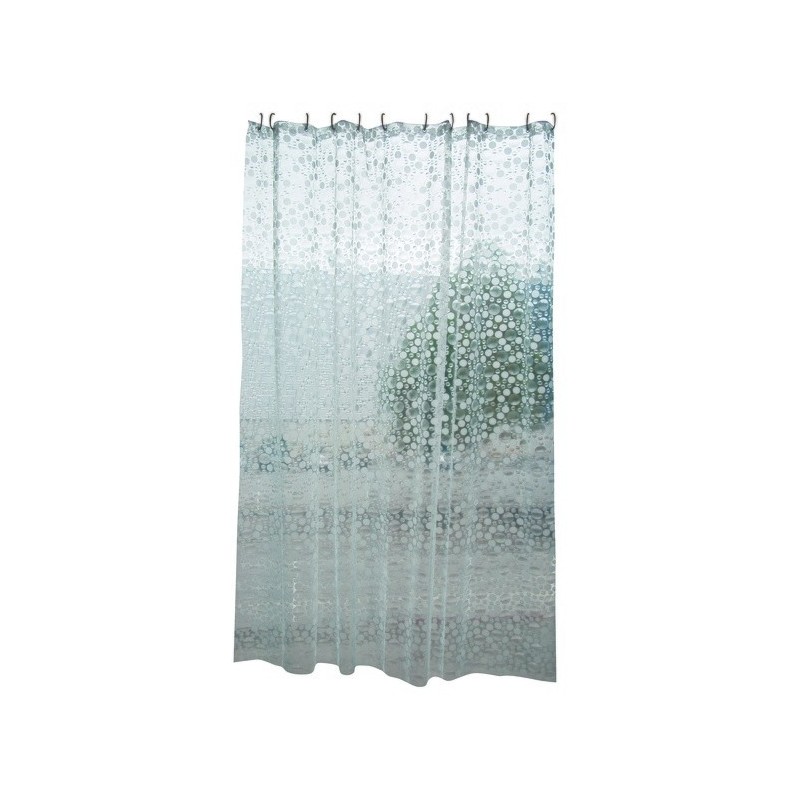 Spirella Rideau De Douche EVA COPENHAGUE 180x200cm QUALITà PREMIUM Transparent - Anneaux Inclus MSV