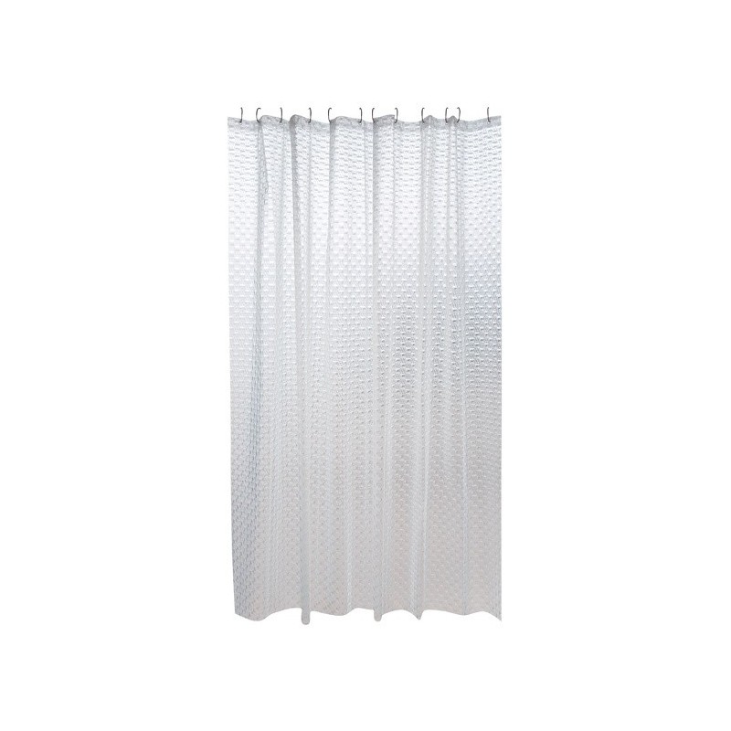 Spirella Rideau De Douche EVA CORK 180x200cm QUALITà PREMIUM Transparent - Anneaux Inclus MSV