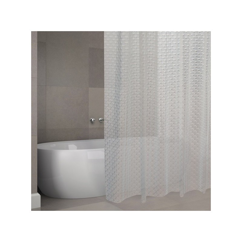 spirella Rideau de douche EVA CORK 180x200cm QUALITà PREMIUM Transparent - Anneaux inclus MSV