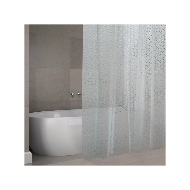 spirella Rideau de douche EVA KOLDING 180x200cm QUALITà PREMIUM Transparent - Anneaux inclus MSV