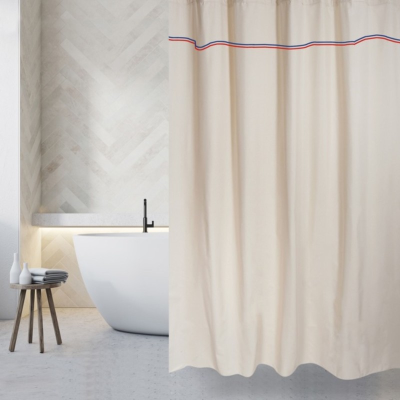 spirella Rideau de douche Français Coton 180x200cm ELEGANCE Beige MSV