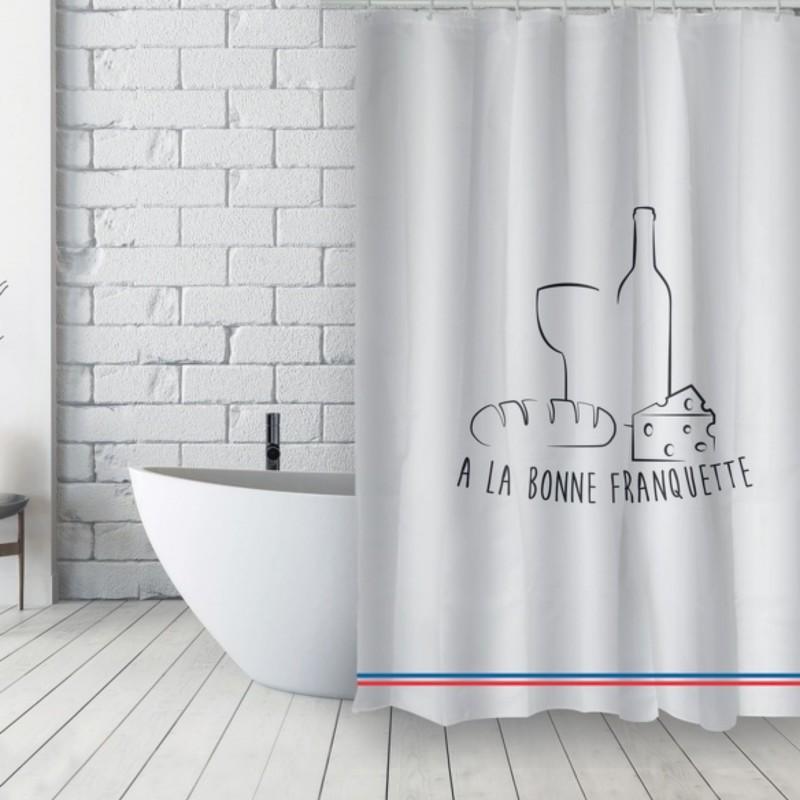 spirella Rideau de douche Français Polyester 180x200cm A LA BONNE FRANQUETTE MSV