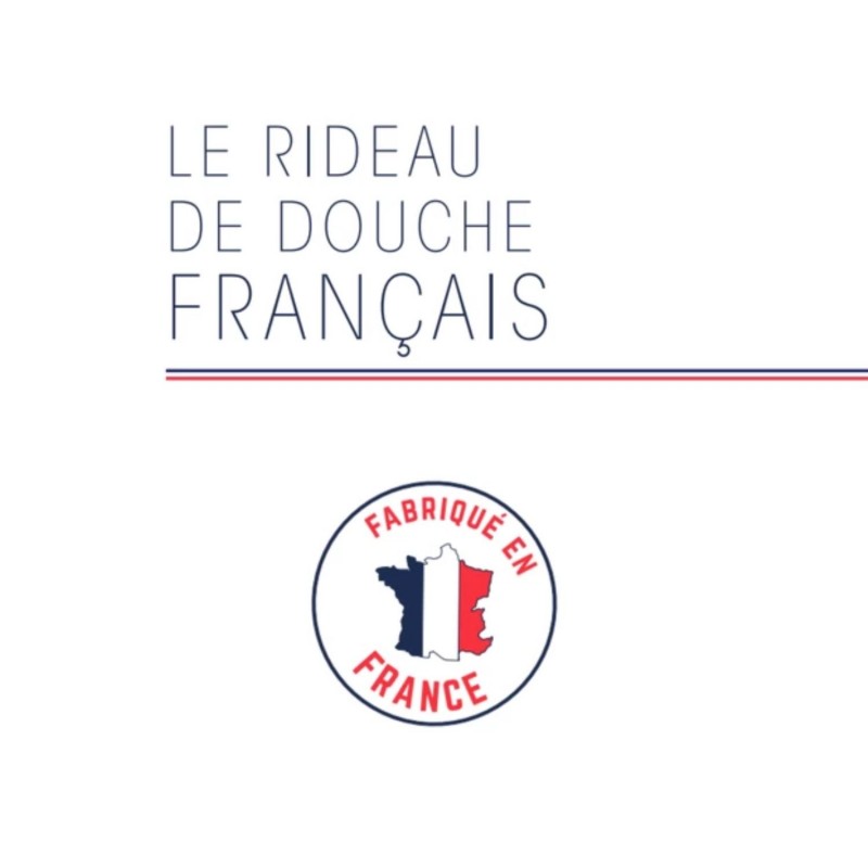 Spirella Rideau De Douche Français Polyester 180x200cm BICYCLETTE Bleu & Blanc MSV