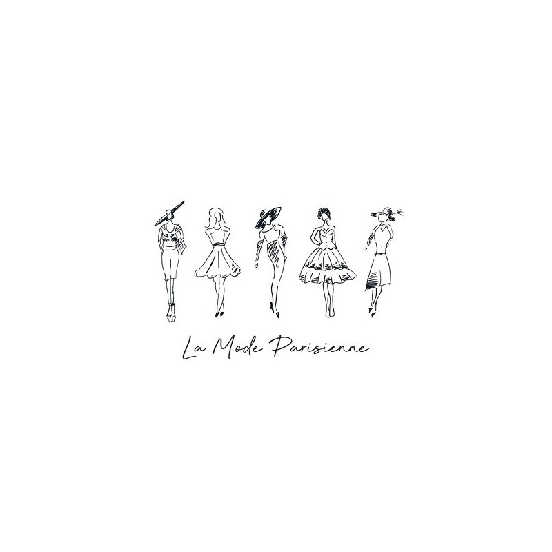 Spirella Rideau De Douche Français Polyester 180x200cm DEMOISELLES Noir & Blanc MSV