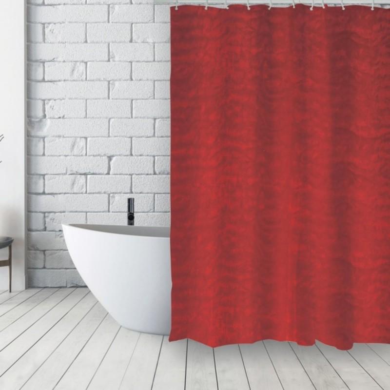 spirella Rideau de douche Français Polyester 180x200cm MARIANNE Rouge MSV