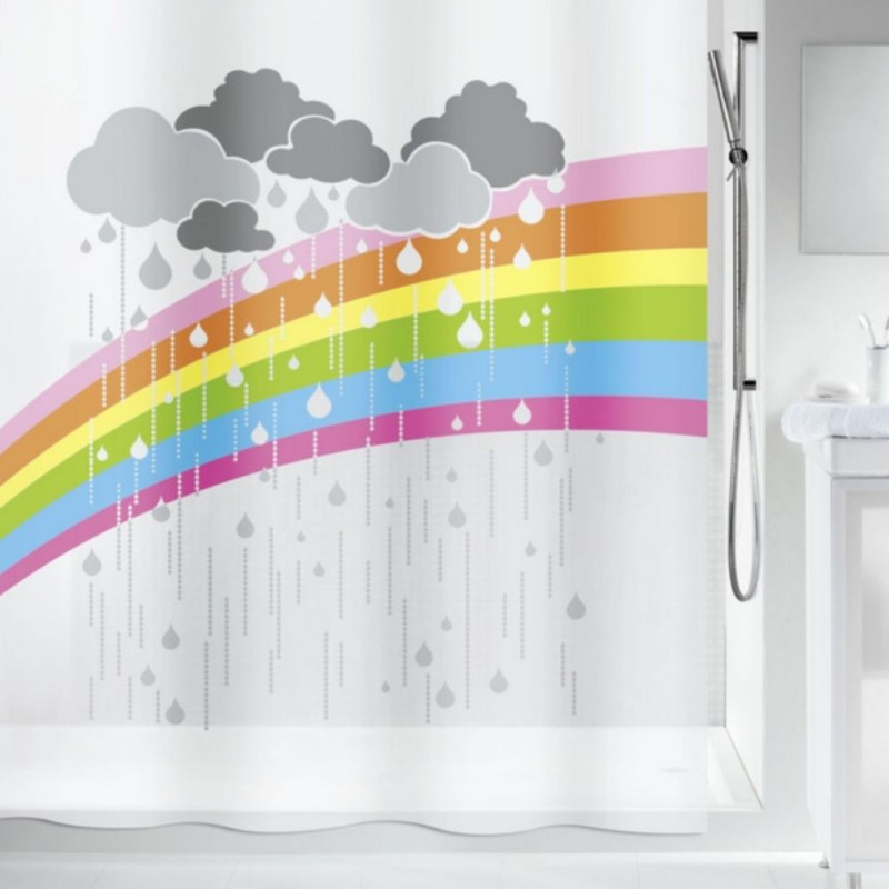 spirella Rideau de douche PEVA ARC EN CIEL 180x200cm Multicolor Spirella