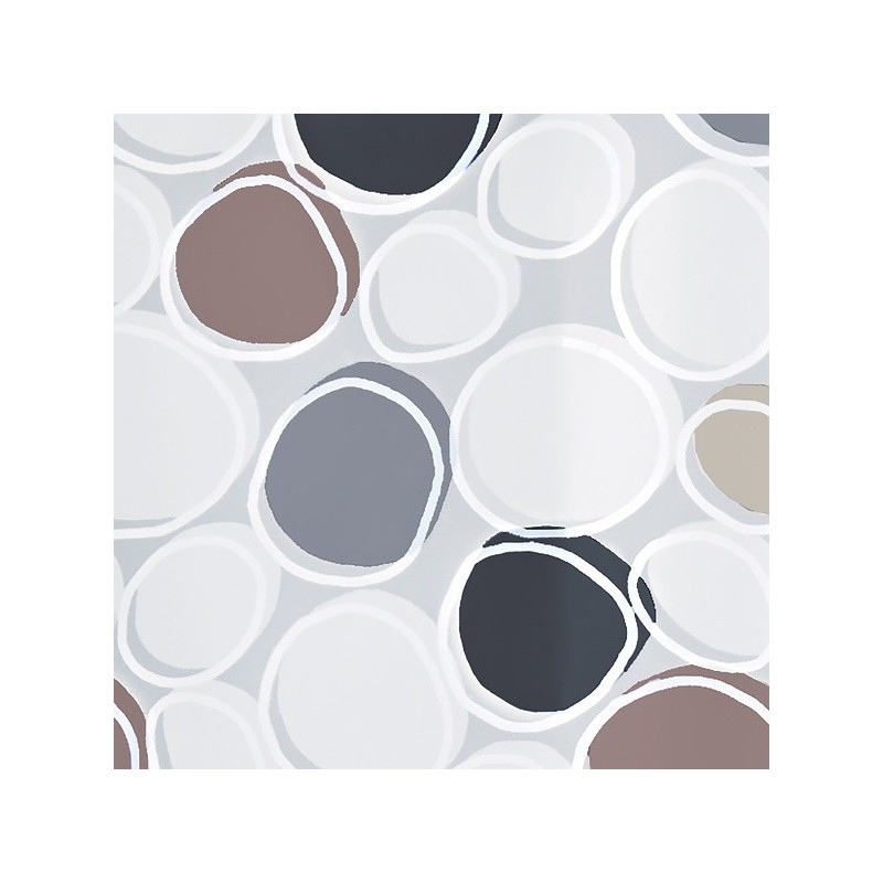 Spirella Rideau De Douche PEVA DIDO 180x200cm Gris & Marron Spirella