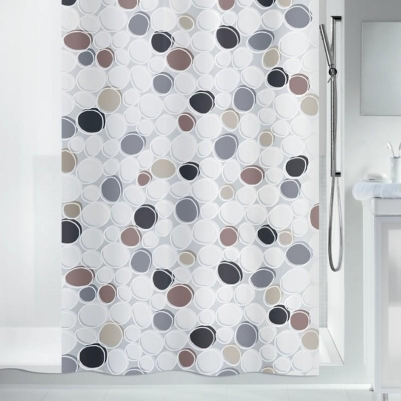 spirella Rideau de douche PEVA DIDO 180x200cm Gris & Marron Spirella