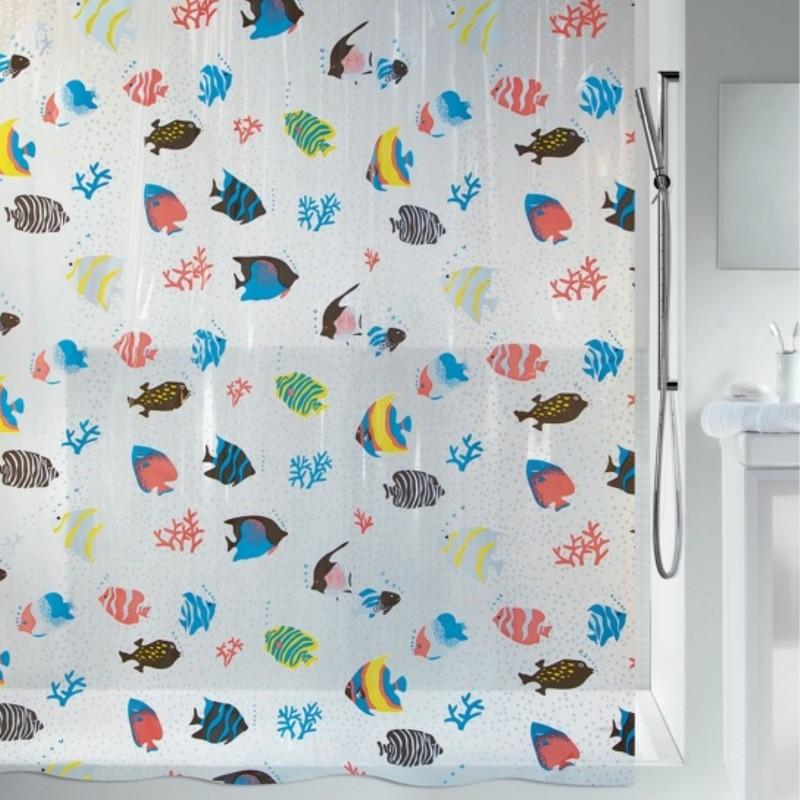 spirella Rideau de douche PEVA FISH 180x200cm Multicolor motif poissons Spirella
