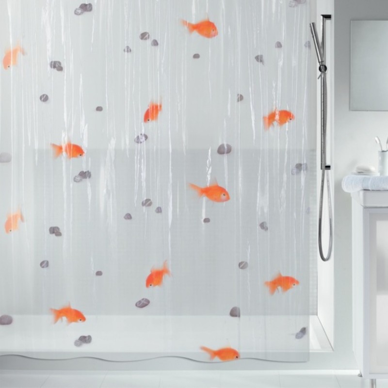 spirella Rideau de douche PEVA GOLDFISH 180x200cm Motif Poissons Spirella