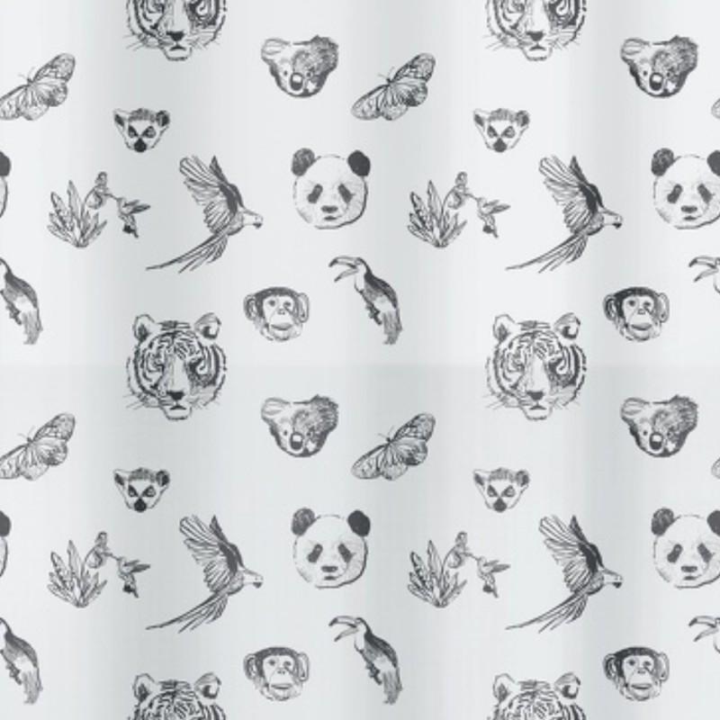 Spirella Rideau De Douche PEVA KUAPA 180x200cm Motif Animaux Spirella