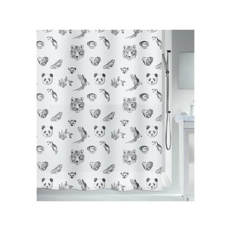 spirella Rideau de douche PEVA KUAPA 180x200cm Motif Animaux Spirella